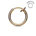 Pikkukuva 9 / 9: Clip On Titanium pläterad ring för näsa clip on ring guld