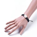 Pikkukuva 2 / 4: Justerbar  Svart Läder Armband med Kaurisnäcka