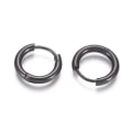 Miniatyrbillede 1 af 2: 1 par 17 mm Hoops øreringe i sort 316L kirurgisk stål