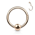 Pikkukuva 1 / 3: 8 mm Segment Ring i IP Rose Guld Pläterad 316L kirurgiskt stål