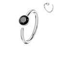 Miniatyrbillede 9 af 10: Piercingring i Titanium-IP 316L kirurgiskt stål med CZ (10 val) 9 Rosa