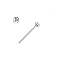 Miniatyrbillede 2 af 2: Obs 4 st. Näspiercing i silver med 2 mm. rund vit strass  (r)