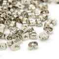 Miniatyrbild 1 av 2: 100 pack Platinapläterade Fjäril bakstycke till örhängen