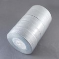 Pikkukuva 1 / 2: 1 Rulle (25yard=22,89 mt.)  Silver Organzaband 30 mm. bred 2 silver