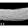 Pikkukuva 1 / 2: 2 x C;a  25 mt.Vit tygklädd elastisk tråd 1 mm. Ø i diameter