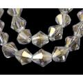 Pikkukuva 2 / 2: 100 st. Kristall vit  med AB lyster 4 mm. glasbicone.