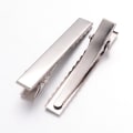 Miniatyrbilde 2 av 2: 24 stk sølvfargede hårklemmer 3,4 cm lange og 8 mm brede