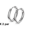 Pikkukuva 1 / 2: Obs 2 Par 14 mm Hoops örhängen i  316L kirurgiskt stål