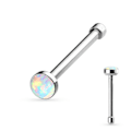 Miniatyrbild 4 av 6: 1 Näspiercing i 316L-stål med opalite (4 färgval) 4 Rainbow
