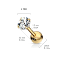 Pikkukuva 2 / 3: Tragus/rustolävistys 2 mm. CZ IP-Titanium 316L teräs