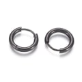 Miniatyrbillede 1 af 2: 1 par 21 mm Hoops øreringe i sort 316L kirurgisk stål