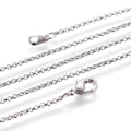 Pikkukuva 2 / 2: Obs 5 St Nickelfria Unisex Silverpläterade kedjor c:a 48cmx1,6mm