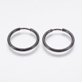 Miniatyrbillede 2 af 3: 1 par 20 mm Hoops øreringe i IP-belagt 316L kirurgisk stål 2 Svart