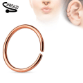 Miniatyrbild 8 av 9: 2st. 10 mm Piercing ring i annealed 316L Kirurgisk stål  (8 val) 1 Fuxia