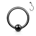 Pikkukuva 5 / 8: 8 mm Segment Ring i IP 316L kirurgiskt stål med kula 4 Stål