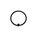 Miniatyrbillede 1 af 2: 8 mm. Fleksibel BCR Piercing i sort IP-belagt 316L stål Black