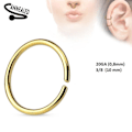 Pikkukuva 3 / 5: 1 Par Piercing ringar i IP  316L Stål 0,8 mm tjock 10 mm Ø 3 Svart
