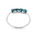 Pikkukuva 3 / 3: 1 st. 8 mm Näspiercing ring i silver med 4 vita CZ