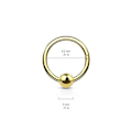 Pikkukuva 3 / 8: 8 mm Segment Ring i IP 316L kirurgiskt stål med kula 2 Svart