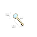 Pikkukuva 4 / 11: 1 Näspiercing i 316 Kirurgiskt stål med "Glow in the dark" sten 1 Stål/Ametist