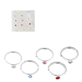 Miniatyrbild 1 av 3: Pack 5 Näspiercing Rinar i Sterling silver med 2 mm.CZ 10 mm (Ø)