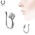 Pikkukuva 1 / 2: Clip On  näspiercing med vita cubik zirkoner