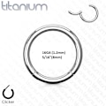 Miniatyrbilde 2 av 2: 2 x 10 mm"Hinged"Segment Piercingring i Implant Titanium 1,2mm Titanium
