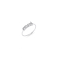 Miniatyrbillede 1 af 2: 1 st. 8 mm Näspiercing ring i silver med 4 vita CZ