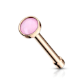 Pikkukuva 11 / 11: 1 Näspiercing i 316 Kirurgiskt stål med "Glow in the dark" sten 6 Stål/Rosa