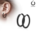 Miniatyrbillede 2 af 2: 1 Par17 mm Hoops örhängen i Svartfärgad  316L kirurgiskt stål