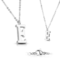 Miniatyrbild 1 av 2: Bokstav halsband "E" i 316L kirurgiskt stål