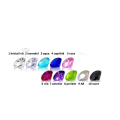 Miniatyrbilde 2 av 2: 1 st. Näspiercing i 925 silver med 3  stenar nr 10 Svart (R) Black nr 10 Svart