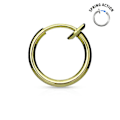 Miniatyrbillede 2 af 9: Clip On Titanium pläterad ring för näsa (Non-Piercing Septum) clip on ring svart