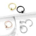Pikkukuva 1 / 8: 8 mm Segment Ring i IP 316L kirurgiskt stål med kula 2 Svart