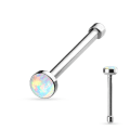 Miniatyrbilde 5 av 5: 1 Näspiercing i 316L-stål med opalite ( 4 val) 3 Rödguld
