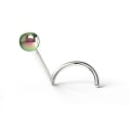 Miniatyrbild 2 av 3: Skruvbar näspiercing i G23 Titanium med 3 mm  Kula ball rainbow
