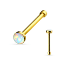 Miniatyrbilde 3 av 5: 1 Näspiercing i 316L-stål med opalite ( 4 val) 2 Svart