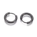 Miniatyrbilde 1 av 2: 1 par 12 mm Hoops øredobber i svart 316L kirurgisk stål