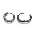 Miniatyrbilde 2 av 2: MERK FØLGENDE! 2 par 16 mm Hoops øredobber i Sort 316L kirurgisk stål