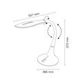 Miniatyrbillede 3 af 4: Skrivebordslampe - CRISTAL RECORD - CristalRecord - LED 10W - Hvid - Moderne design - Indendørs vit, silver