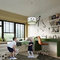 Miniatyrbillede 3 af 6: Hængelampe - Sollux Lighting - Football C 40 - Hvid/Sort - 40x40x82 cm - LED vit svart