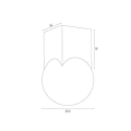 Miniatyrbillede 3 af 3: Downlight - Argon - AUSTIN - Opale Mat - Børstet Messing - E14 - 1 Pære
