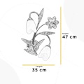 Miniatyrbillede 4 af 4: Væglampe - Onli - SONIA - Blomsterdesign - Glaslampe - 2x E14