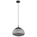 Miniatyrbillede 1 af 2: Loftlampe - Argon - TRINI - Kuppel 30 cm - Røgfarvet, Mat Sort - Elementer i Messing