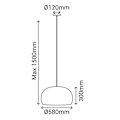 Miniatyrbillede 4 af 4: Ophæng 1XE27 NEST D580 NT KABEL Sort