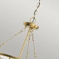 Miniatyrbillede 4 af 6: Elstead Kichler Roux cylindrisk loftslampe, naturlig messing