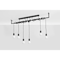 Miniatyrbillede 2 af 6: Pendel SALAMANCA 6 E27 LED Modern Loft BOHO Design Korridor -Sort