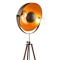 Miniatyrbillede 2 af 2: Gulvlampe - XIRENA - 3 fod - Guldrust - Højde 179 cm - E27 rost guld