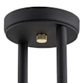 Miniatyrbillede 3 af 5: MORITZ 4-Light Mat Opal Argon Globe Loftslampe - Sort struktur - Messingelementer