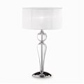 Miniatyrbillede 1 af 4: Ideal Lux DUCHESSA TL1 BIG, Transparent, Hvid, Stof, Glas, Metal, Soveværelse, Stue, IP20, E27, 1 pære(r)